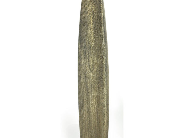 47" Gold Tapered Ceramic Floor Vase