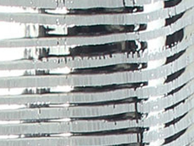 48" Silver Striped Tapered Ceramic Floor Vase