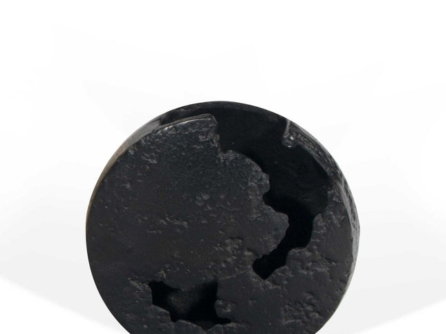 8" Black Hammered Round Aluminum Table Vase