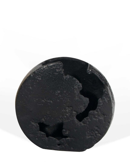 8" Black Hammered Round Aluminum Table Vase