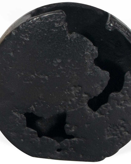 8" Black Hammered Round Aluminum Table Vase