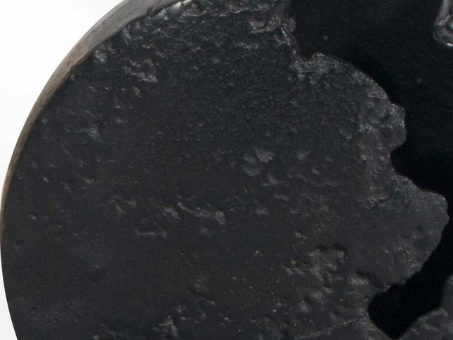 8" Black Hammered Round Aluminum Table Vase