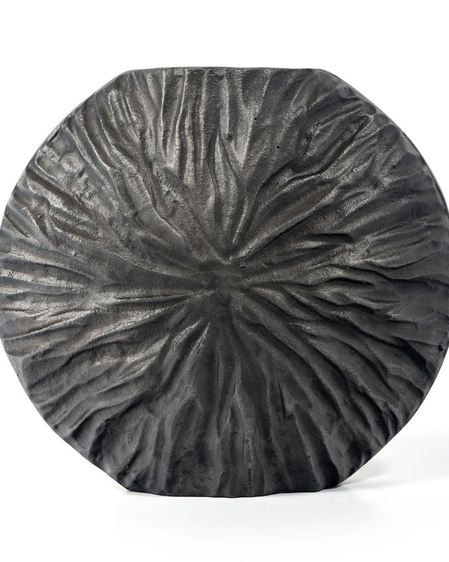 10" Gray Abstract Aluminum Table Vase