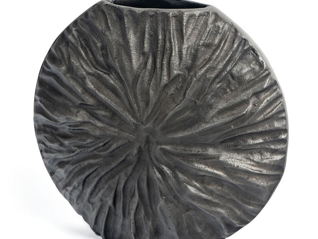 10" Gray Abstract Aluminum Table Vase