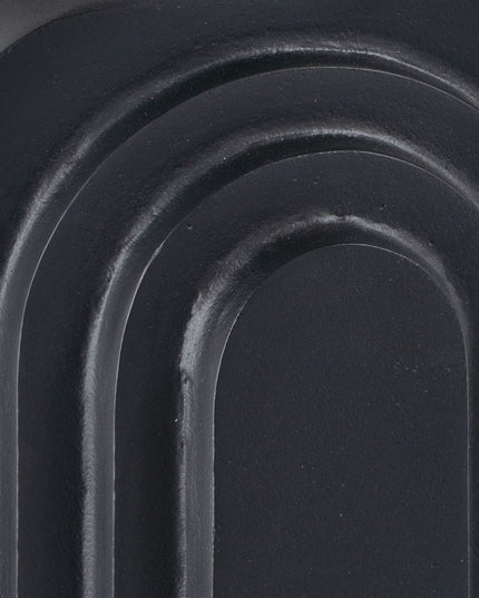 12" Black Geometric Aluminum Table Vase