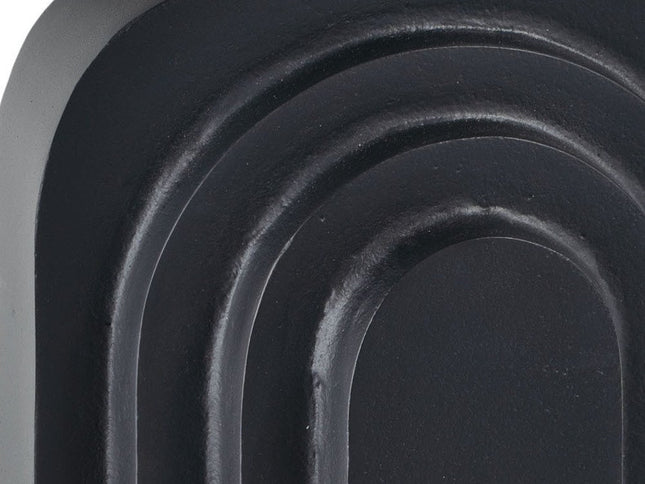 12" Black Geometric Aluminum Table Vase