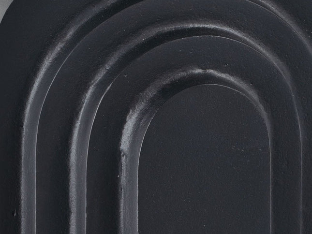 12" Black Geometric Aluminum Table Vase