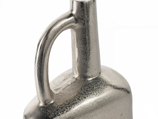 14" Silver Aluminum Jug Table Vase