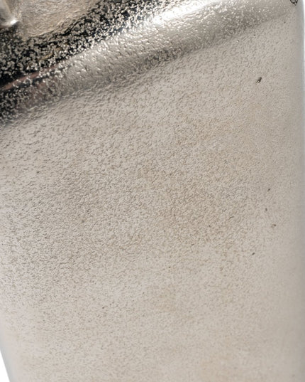 14" Silver Aluminum Jug Table Vase