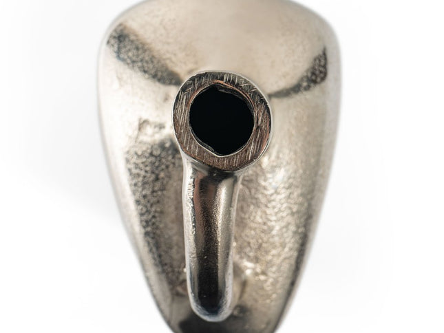 14" Silver Aluminum Jug Table Vase