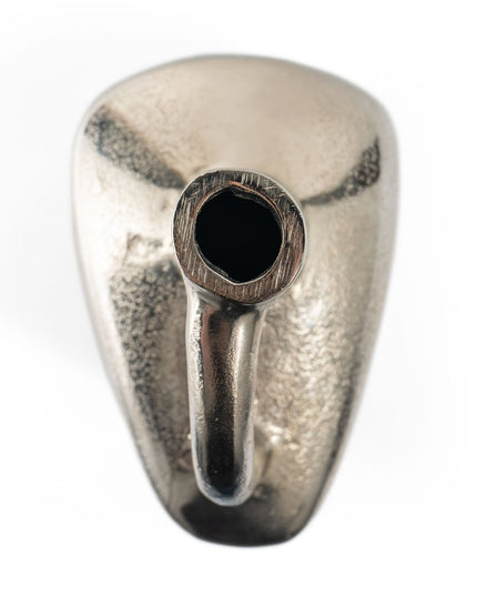 14" Silver Aluminum Jug Table Vase