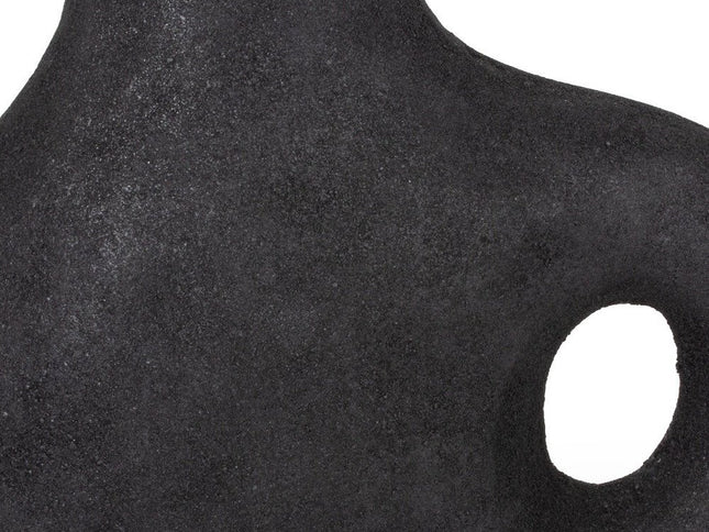 12" Black Aluminum Modern Abstract Table Vase