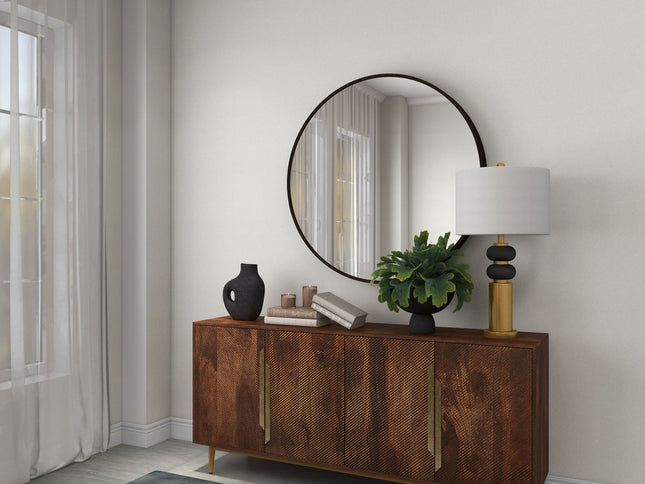 12" Black Aluminum Modern Abstract Table Vase