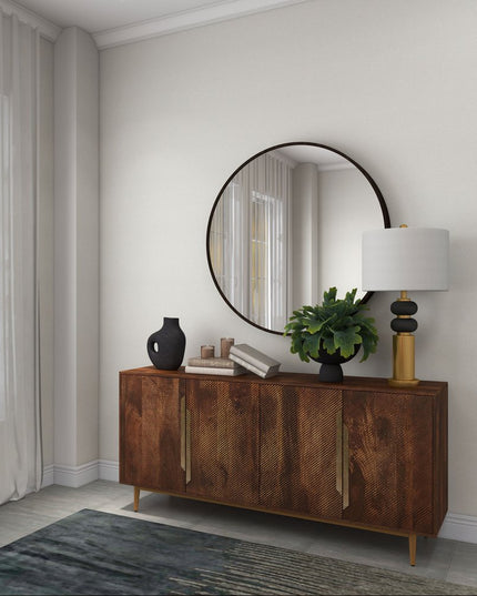 12" Black Aluminum Modern Abstract Table Vase