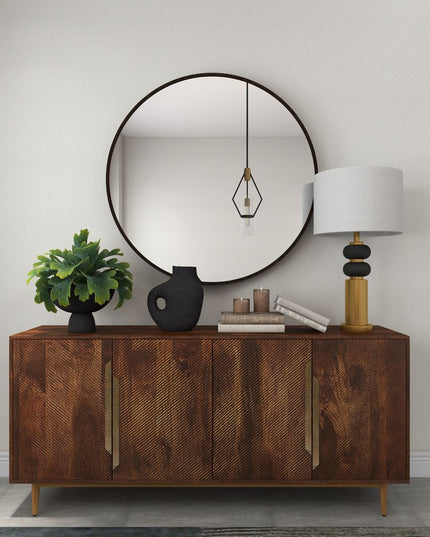 12" Black Aluminum Modern Abstract Table Vase