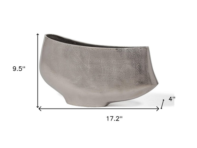 10" Nickel Aluminum Table Vase
