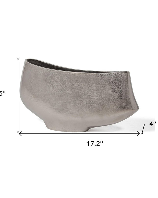 10" Nickel Aluminum Table Vase