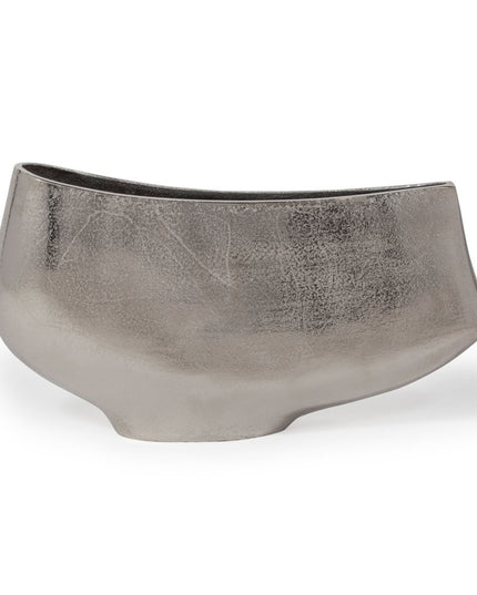 10" Nickel Aluminum Table Vase