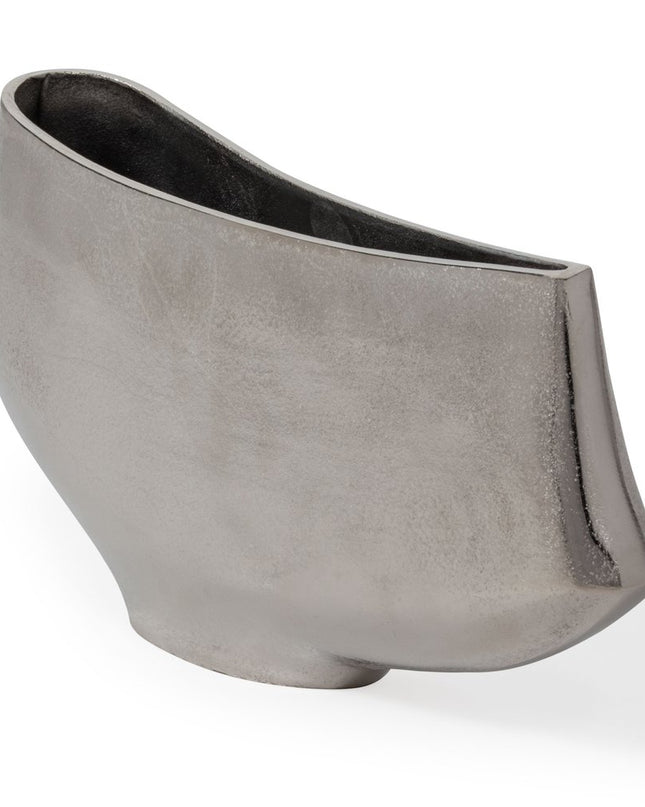 10" Nickel Aluminum Table Vase