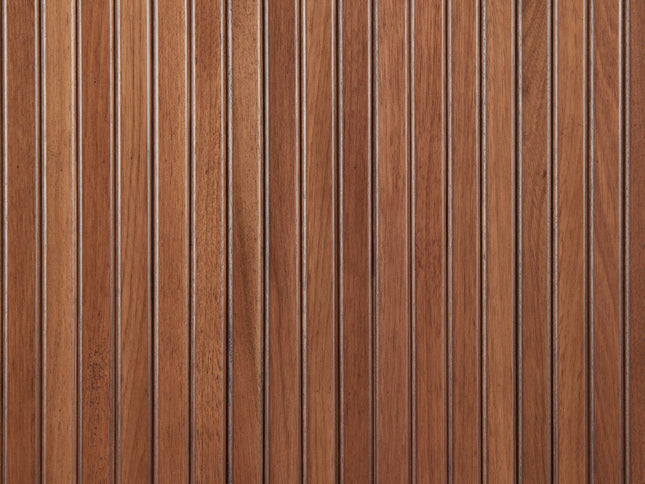 32" Black and Walnut Wood Round Drum Coffee Table