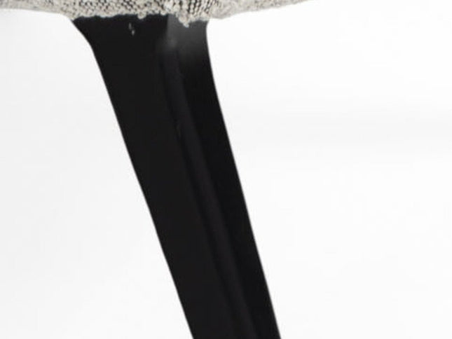 32" Gray and Black Tufted Boucle Lounge Chair