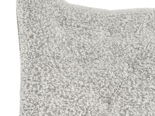 32" Gray and Black Tufted Boucle Lounge Chair