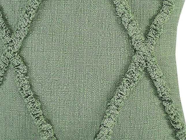 Set of Two 20" Forest Green Geometric Throw Pillows