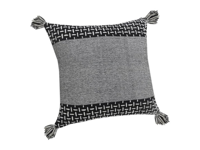 Set of Two 20" Gray Geometric Throw Pillows