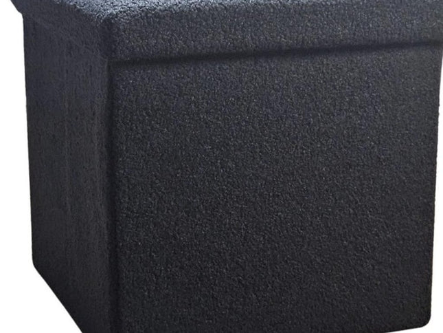 12" Gray Boucle Cube Storage Ottoman