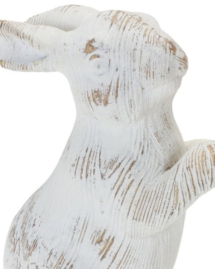 Set of Two White Resin Figurine Tabletop Sculpture