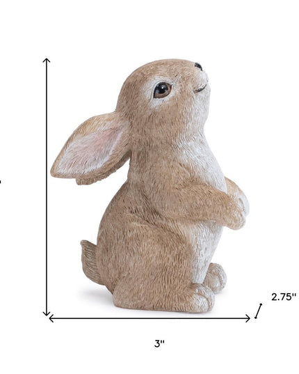 Set of Four Beige Polyresin Figurine Tabletop Sculpture