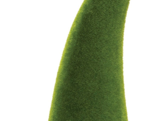 Set of Two Green Terracotta Standing Gnome Tabletop Sculpture