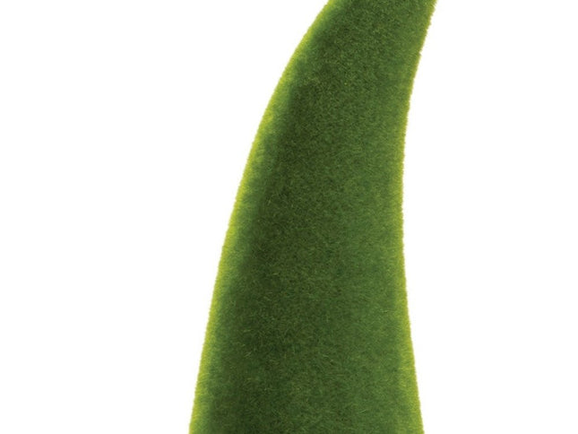 Set of Two Green Terracotta Standing Gnome Tabletop Sculpture