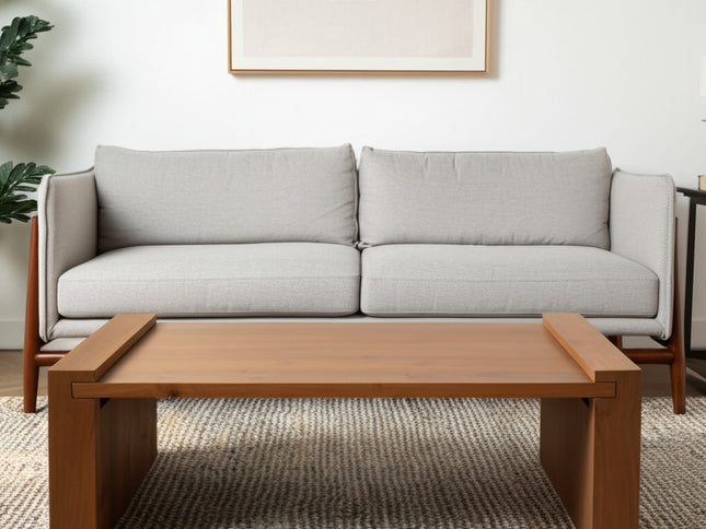 48" Natural Solid Wood Sled Coffee Table