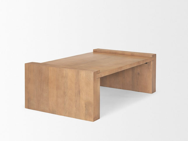 48" Natural Solid Wood Sled Coffee Table