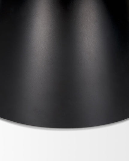 40" Brown and Black Solid Wood and Iron Round Pedestal Coffee Table