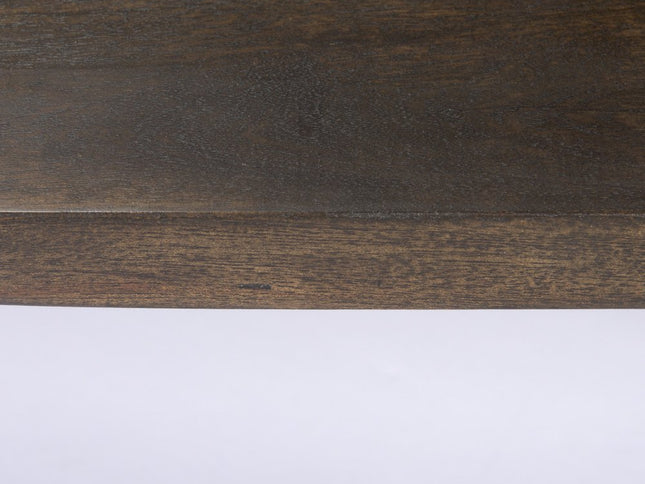 55" Dark Brown Solid Wood Double Pedestal Coffee Table