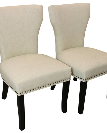 Five Piece Natural Round Solid Wood Dining Set with Four Chairs