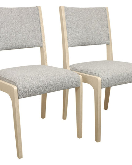 Five Piece Natural Round Solid Wood Dining Set with Four Chairs