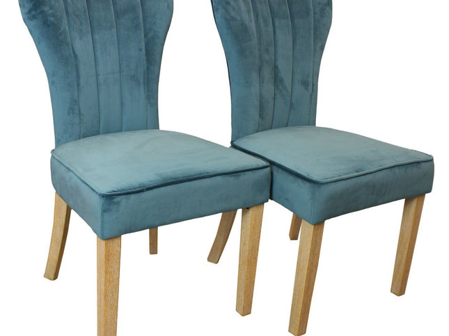 Five Piece Natural Round Solid Wood Dining Set with Four Chairs