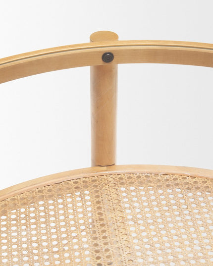 34" Clear and Natural Glass and Solid Wood Round Coffee Table With Shelf