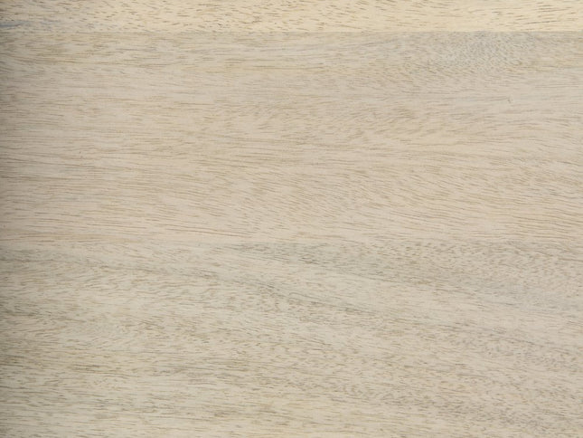 48" Off White Solid Wood Distressed Geo Frame Coffee Table