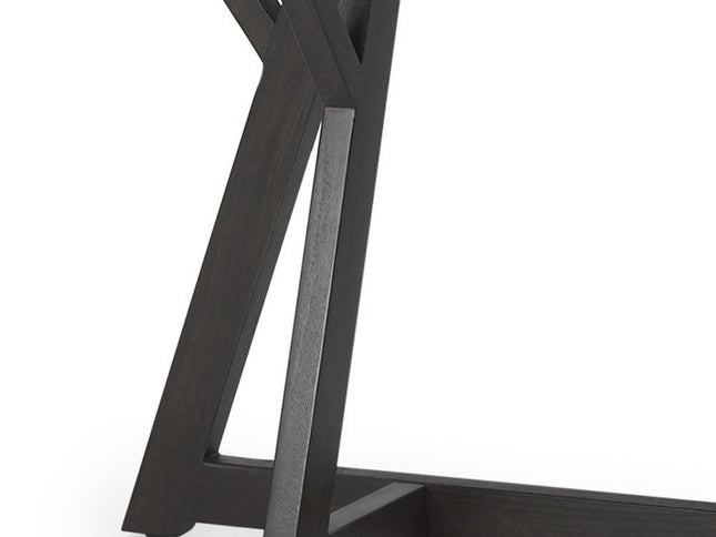 54" Brown Solid Wood Trestle Console Table