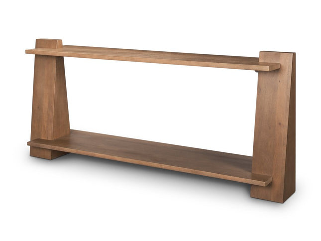 67" Brown Solid Wood Solid Console Table With Shelf