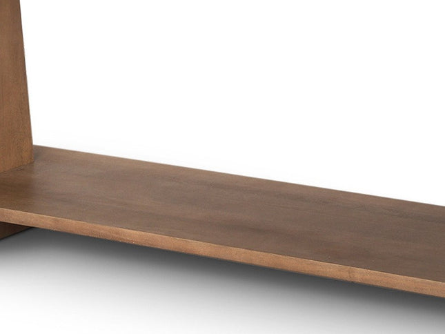 67" Brown Solid Wood Solid Console Table With Shelf
