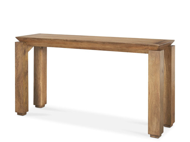60" Brown Solid Wood Console Table