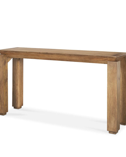 60" Brown Solid Wood Console Table