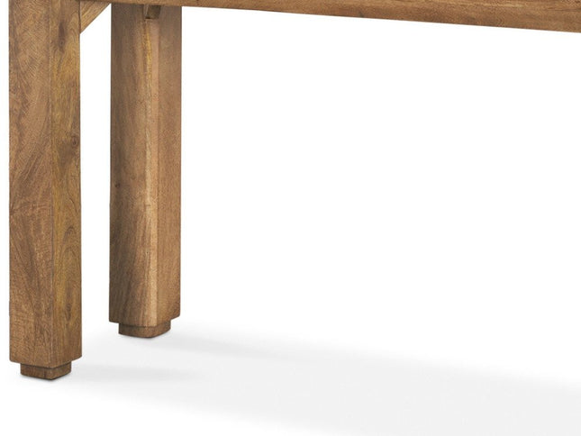 60" Brown Solid Wood Console Table