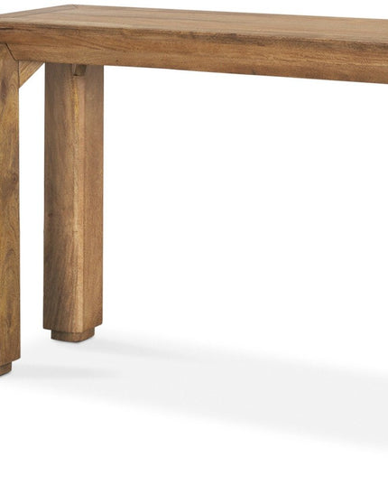 60" Brown Solid Wood Console Table