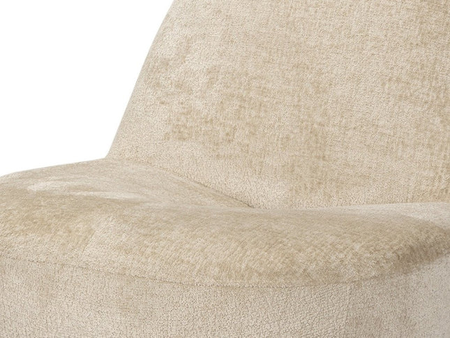 33" Beige Chenille Slipper Chair